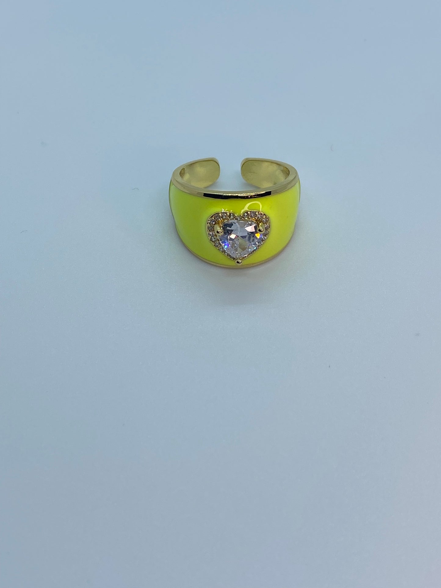 Colourful heart rings