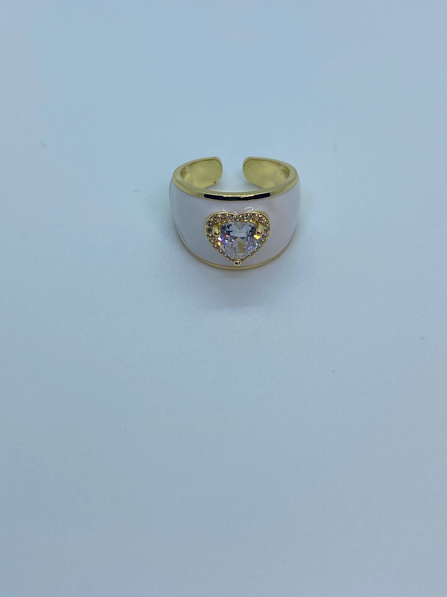 Colourful heart rings