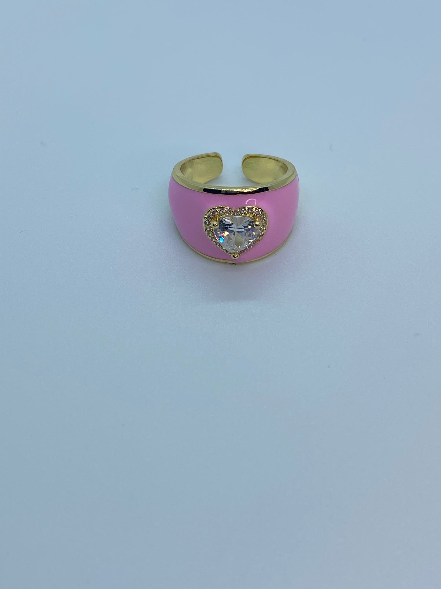 Colourful heart rings