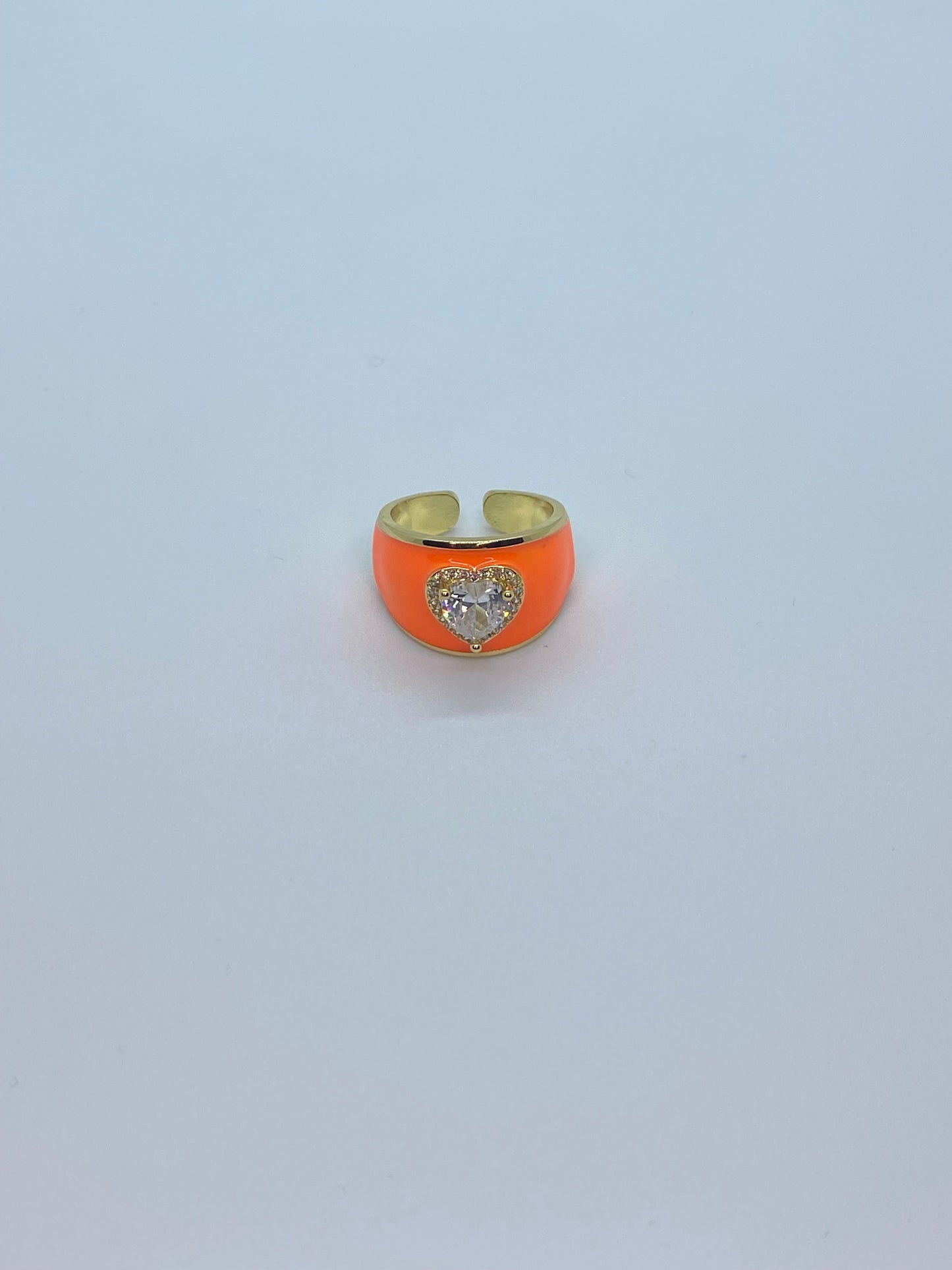 Colourful heart rings