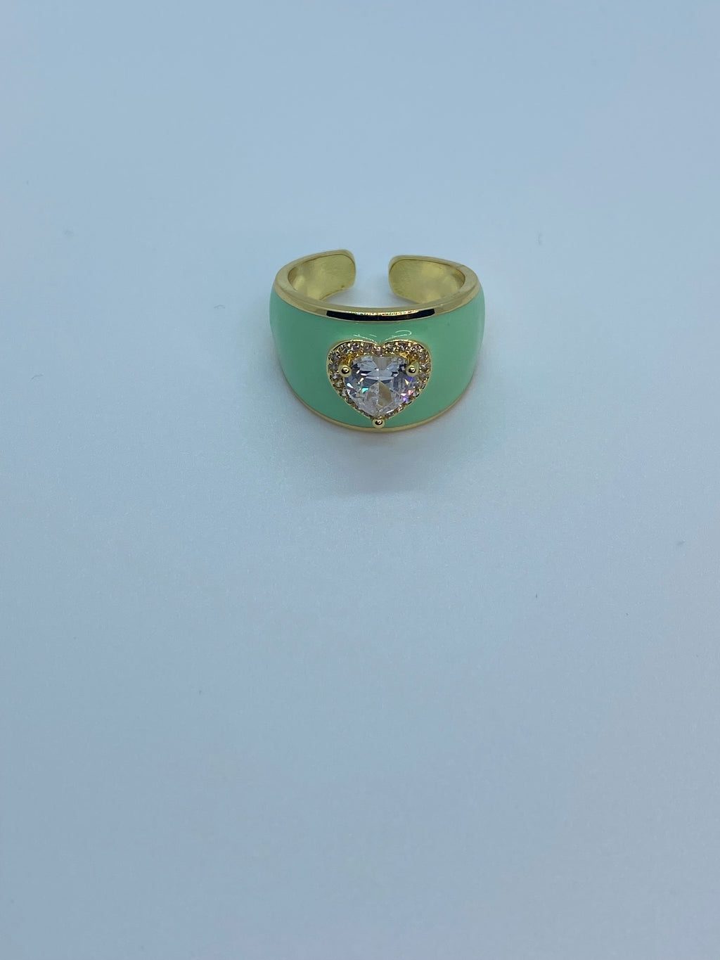 Colourful heart rings