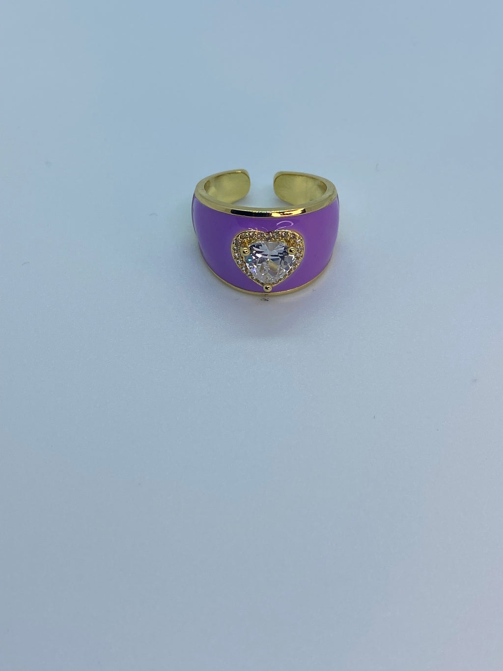 Colourful heart rings