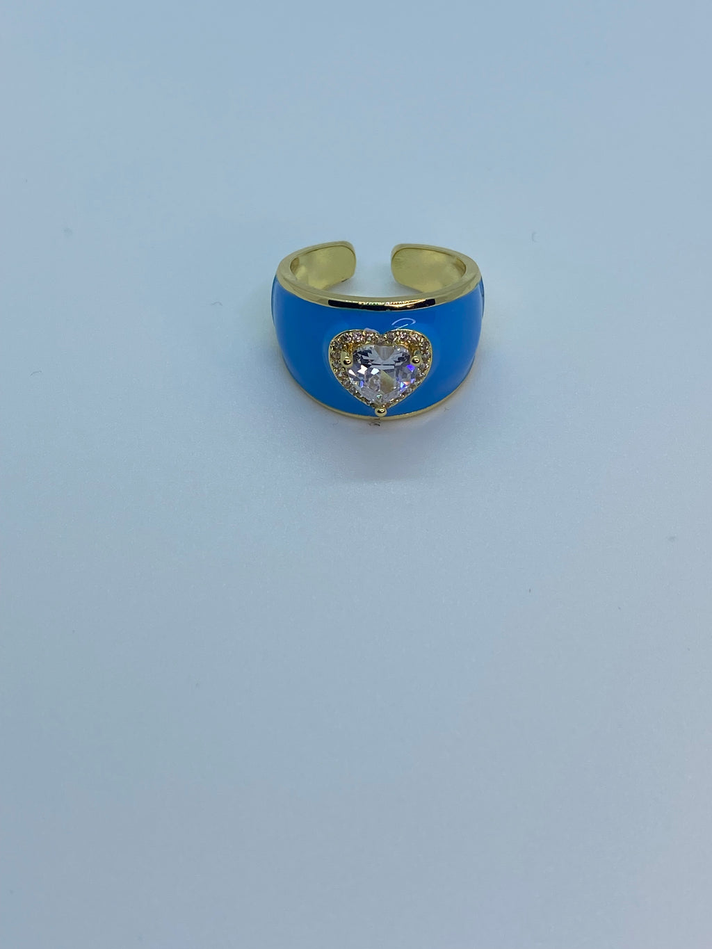 Colourful heart rings